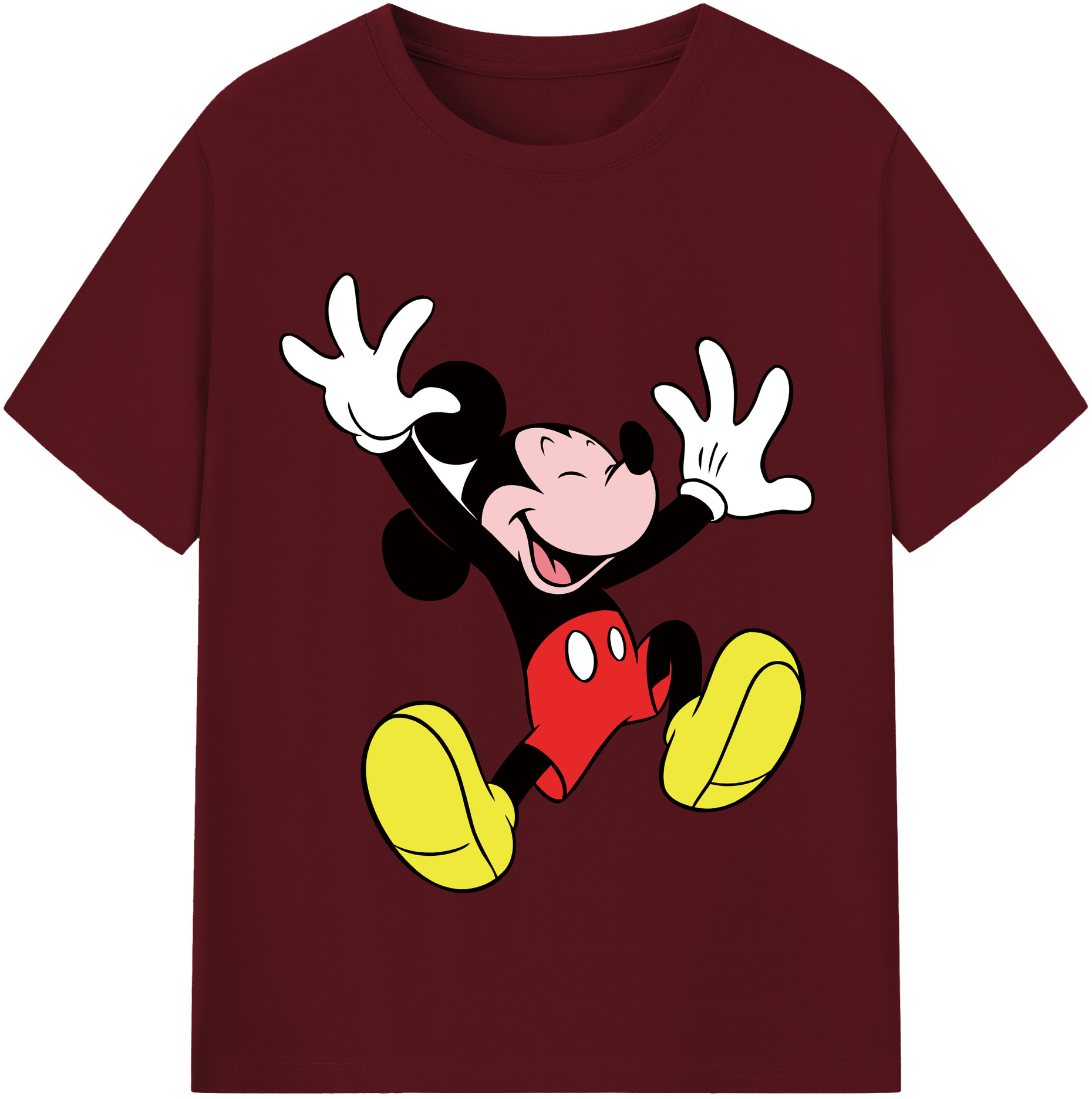 （画像用） ミッキーマウス Mickey Mouse 綿100％半袖Tシャツ（フロントプリント）